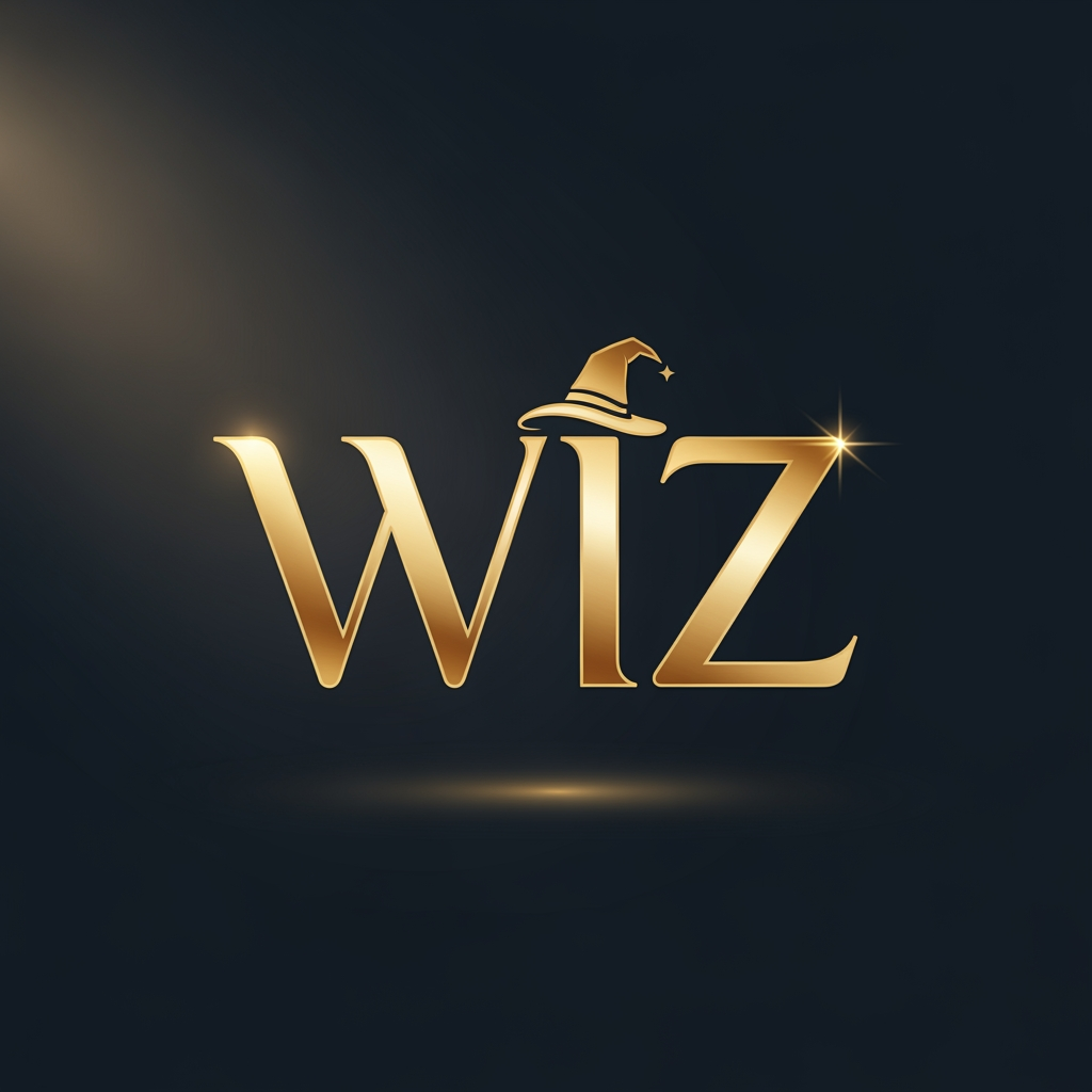 AI Design for WIZ is the company name make a nice luxury logo