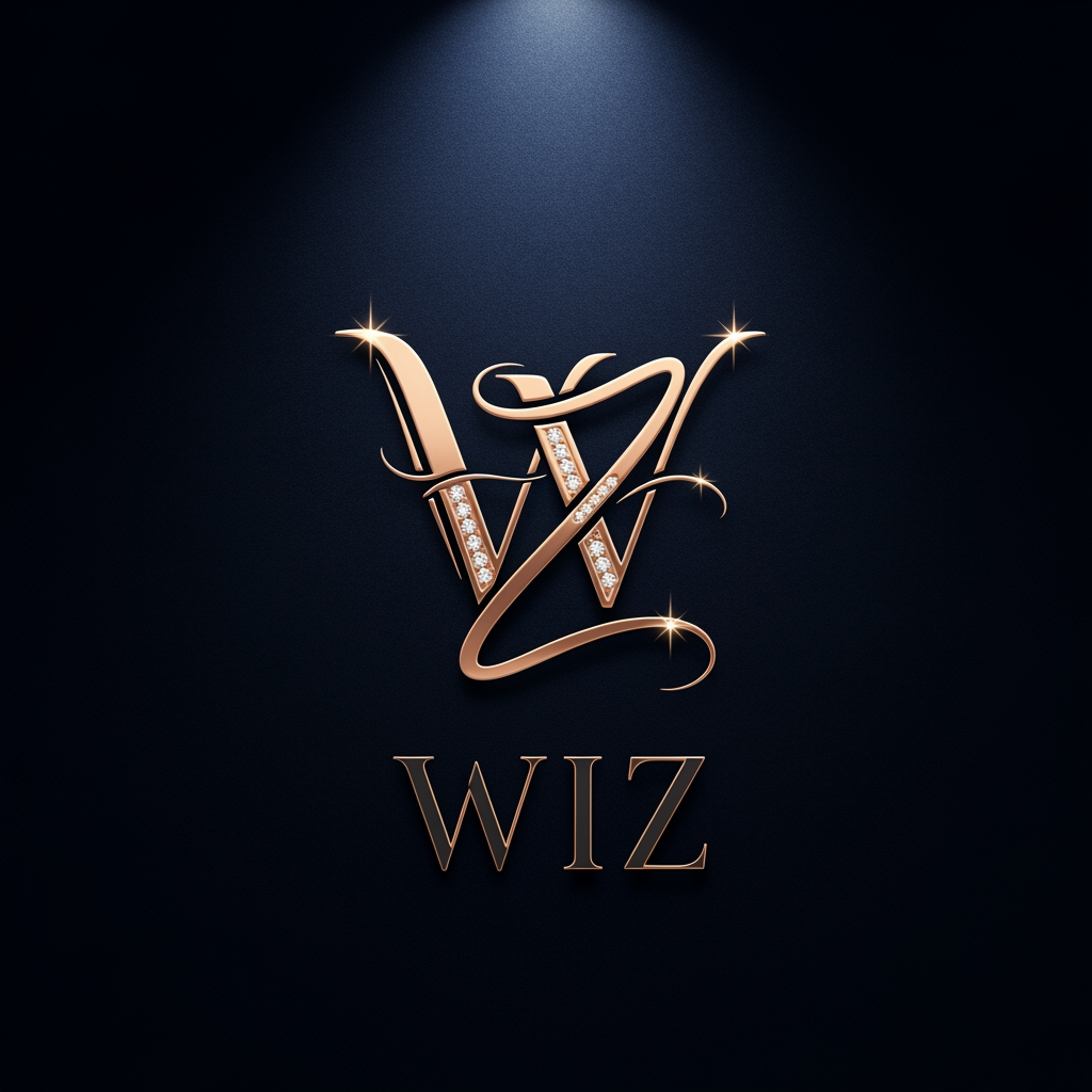 AI Design for WIZ is the company name make a nice luxury logo