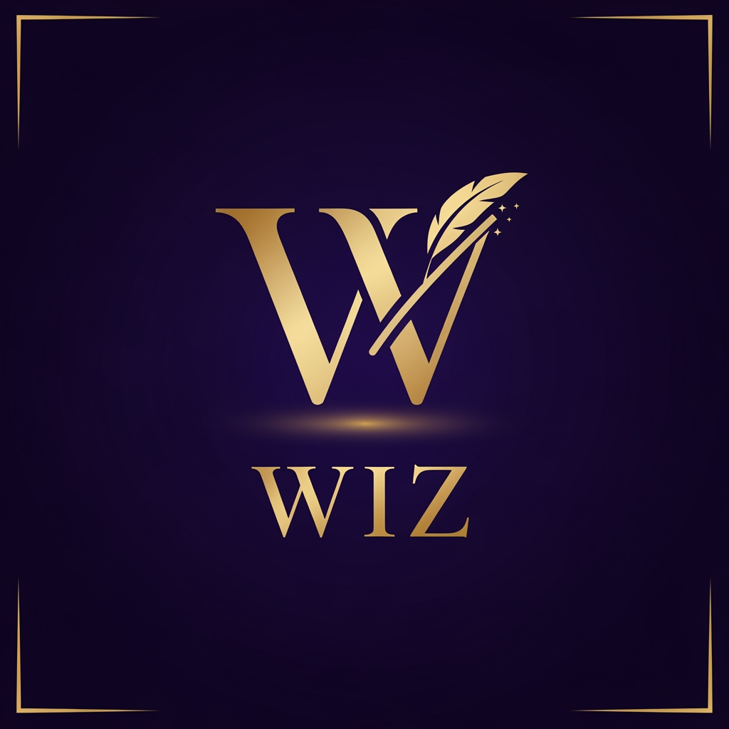 AI Design for WIZ is the company name make a nice luxury logo
