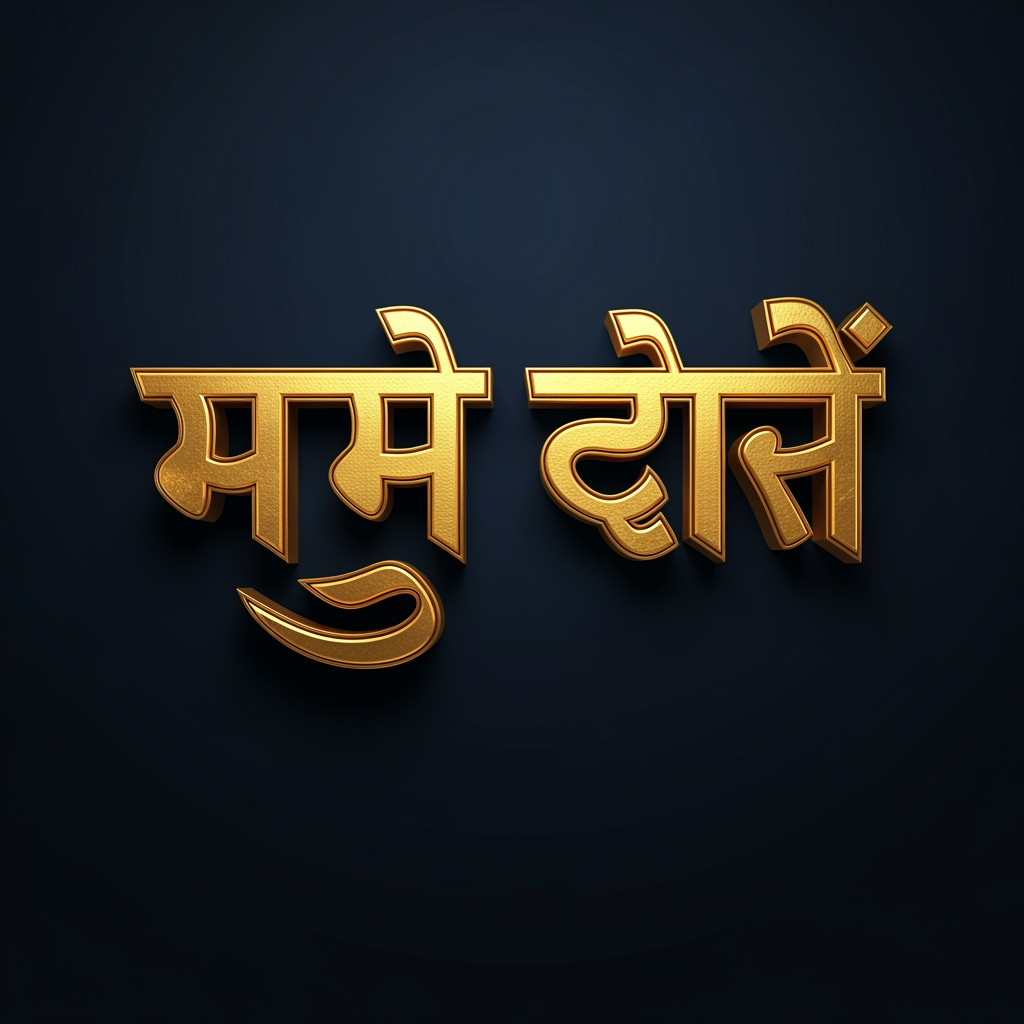 AI Design for "ਪੰਜਾਬੀ ਸਰਗਰਮੀਆਂ" in luxurious 3D gold lettering, embossed effect, metallic shine, royal Punjabi theme, dark navy background, dramatic lighting, premium news channel branding, transparent PNG.