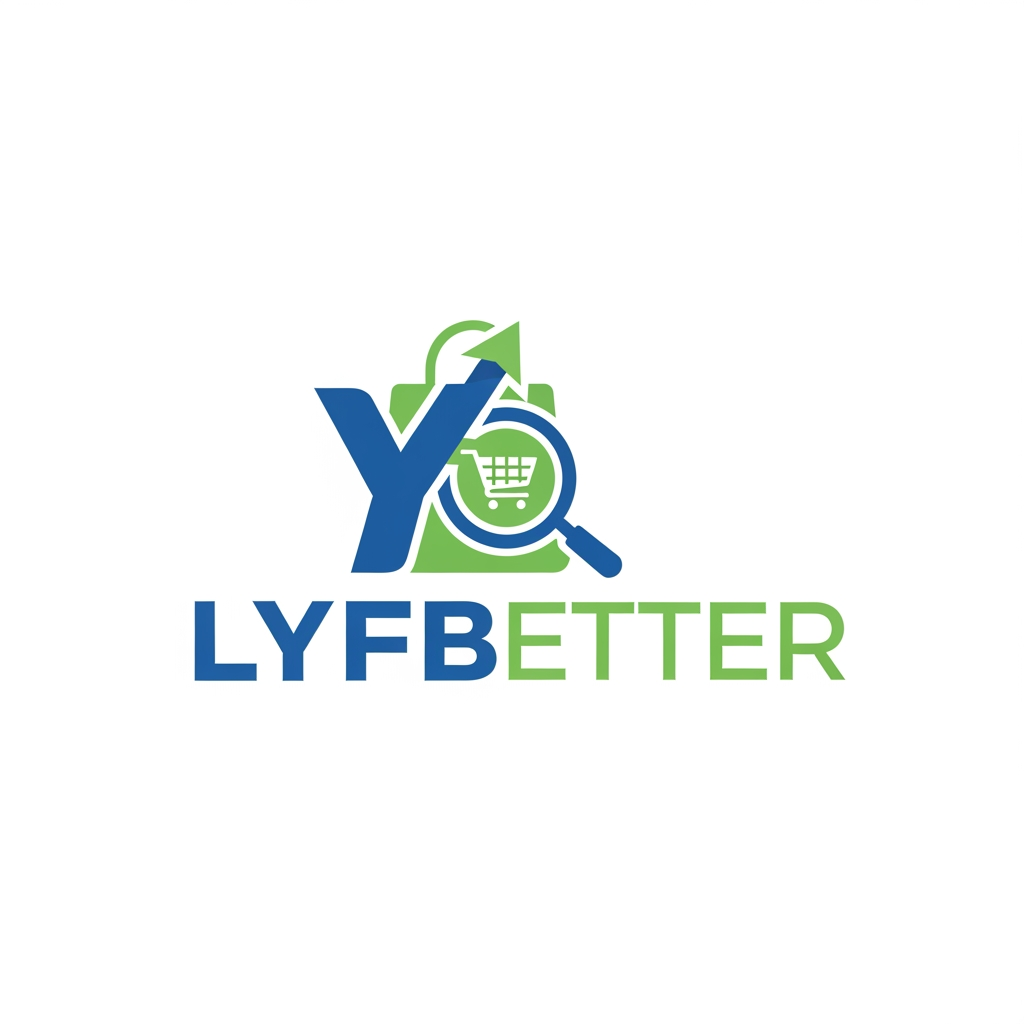 AI Design for i want to create a logo for my landing page which is about helping student find theur choices of the products they buy online and help them get their best deals . THE NAME OF MY LANDING PAGE IS LYFBETTER