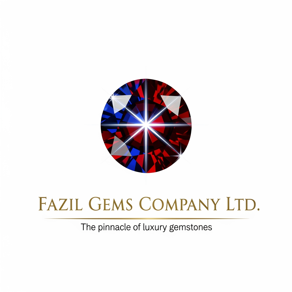 AI Design for Fazil gems Company Ltd create logo Ehance the stone look with white background with user eye catchly look. Professional luxury gemstone product photography. king startlook logos i need professional look with eye ctaching image not carron look gemstone need to look eye ctaching i need gemstone look should be eye carching look