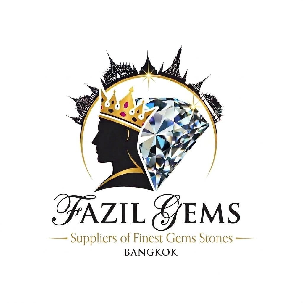 AI Design for i need space beteen from this two text line hight increate from fazil gems to supplier of finest gems stones