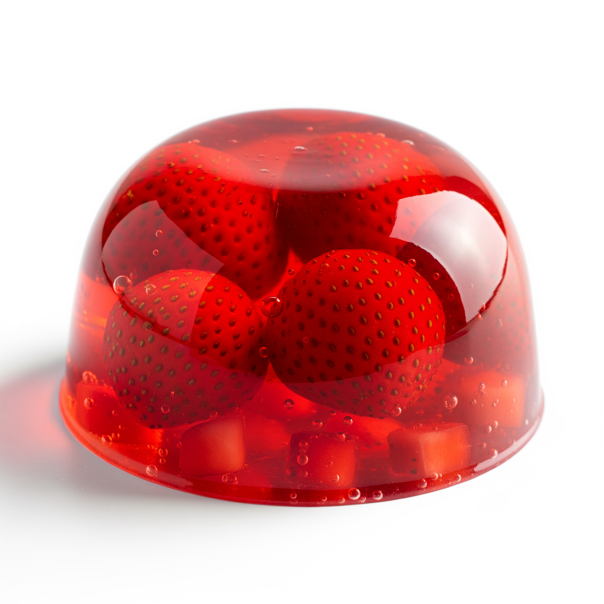 AI Design for Fresh strawberry jelly isolated on white background