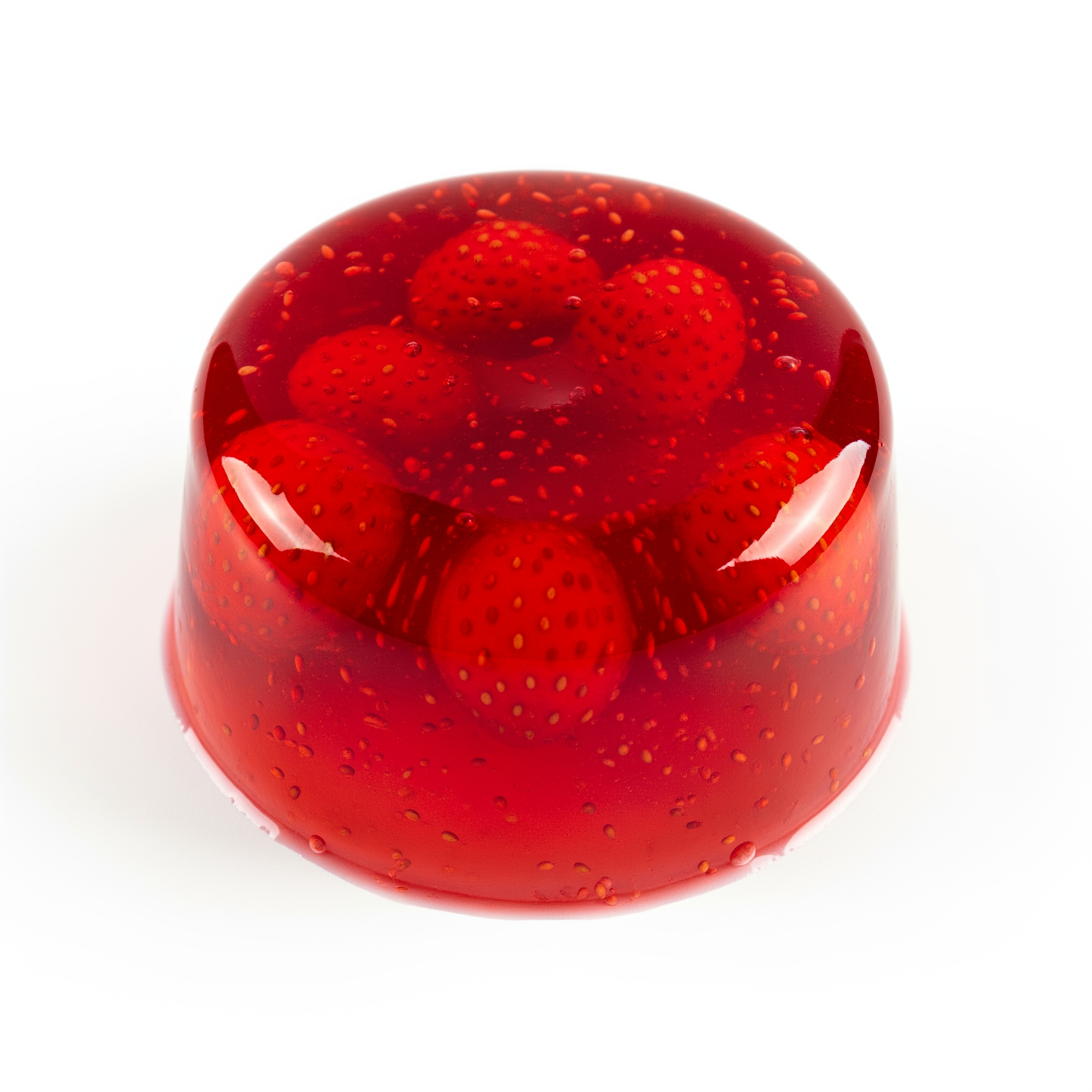 AI Design for Fresh strawberry jelly isolated on white background