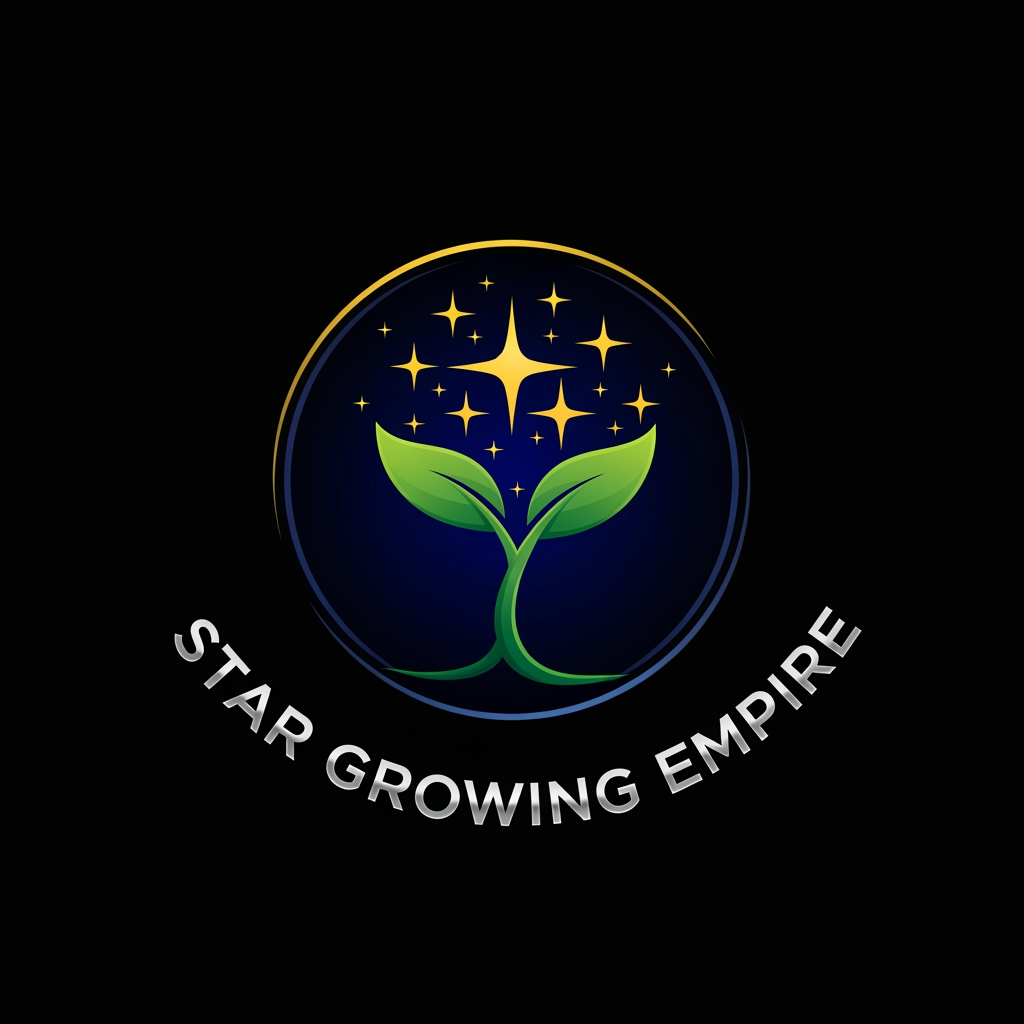 AI Design for star growing empire create logo for this