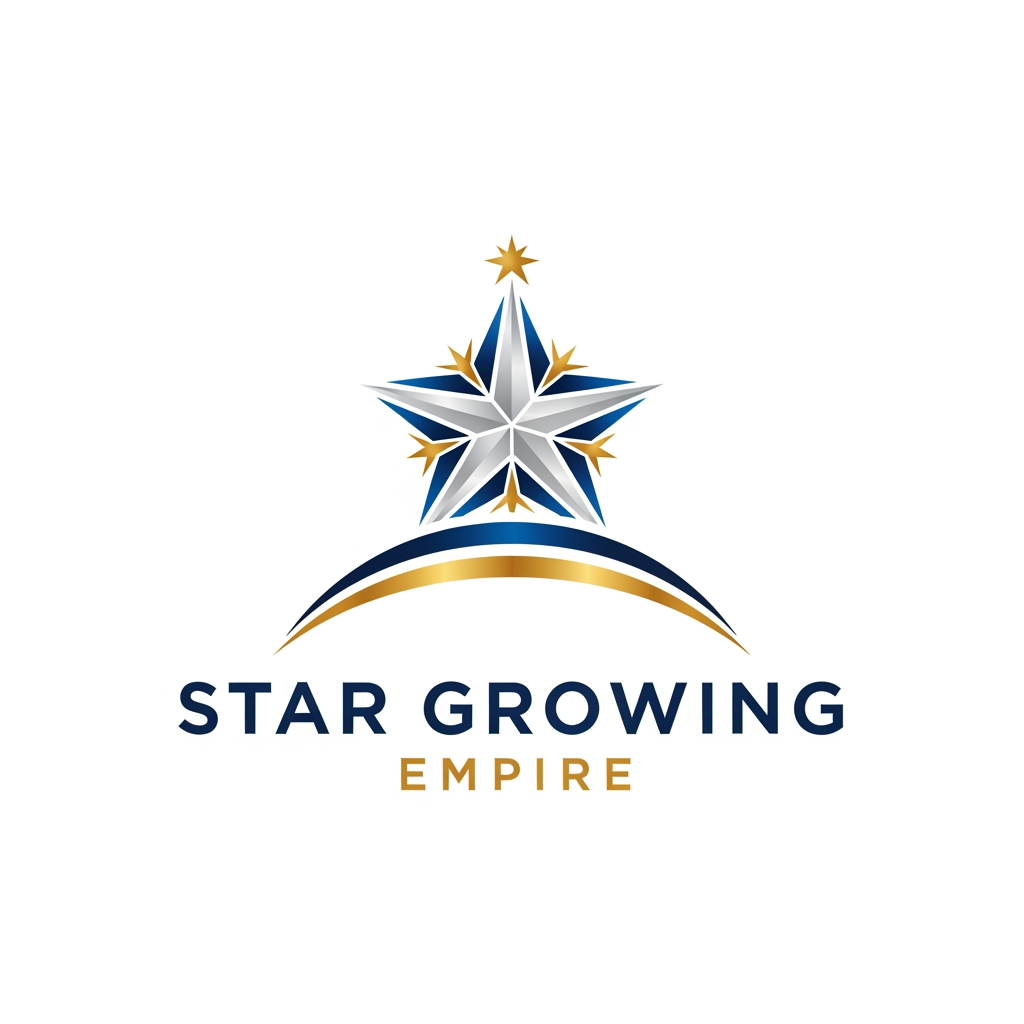 AI Design for star growing empire create logo for this