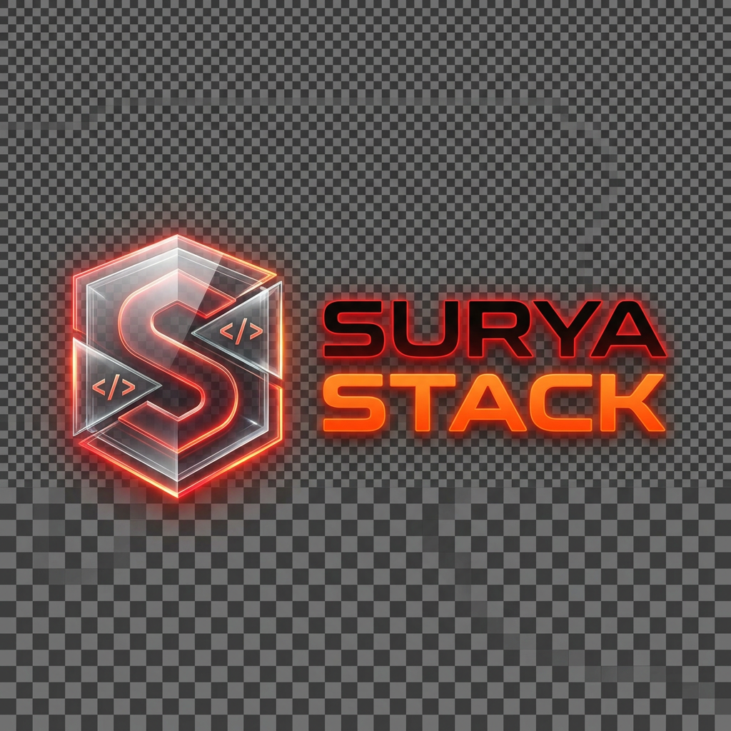AI Design for Create a premium luxury logo for a glass modification and custom glass solutions company named "SURYA STACK".
Logo Layout:
- Glass-inspired icon on the left
- Company name "SURYA STACK" on the right
- Horizontal layout for website header and branding
- Transparent PNG background
Color Palette:
- Primary Black: #0A0A0A
- Deep Red: #FF1E1E
- Orange Red: #FF5A1F
- Neon Orange: #FF7A00
- Glass White Highlights: #FFFFFF
- Dark Charcoal: #1A1A1A
Design Style:
- Modern futuristic branding
- Premium luxury appearance
- Realistic glass material effects
- Crystal clear transparent glass texture
- Glossy reflections and refractions
- Soft neon glow around edges
- High-end tech company aesthetic
- Minimalist but powerful design
- Clean geometric structure
Icon Design:
- Custom glass panel shape
- Stylized "S" integrated into the glass structure
- Subtle coding-inspired elements ( </> )
- Sharp crystal edges
- Layered transparent glass effect
- Red and orange neon glow around the icon
- Modern 3D depth
- Professional vector style
Typography:
- Bold futuristic sans-serif font
- "SURYA" in glowing red gradient (#FF1E1E → #FF3B30)
- "STACK" in glowing orange gradient (#FF5A1F → #FF7A00)
- Clean spacing and perfect alignment
- Premium tech branding feel
Effects:
- Soft outer glow
- Glass reflections
- Crystal shine highlights
- Metallic accents
- Subtle light streaks
- High contrast details
- Ultra sharp edges
- Professional logo presentation
Output Requirements:
- Transparent Background
- Vector Logo Style
- 8K Ultra HD
- Website Header Ready
- Business Card Ready
- Social Media Ready
- Modern Corporate Branding
- Clean Professional Look
- No Mockup
- No Extra Objects
- Centered Composition