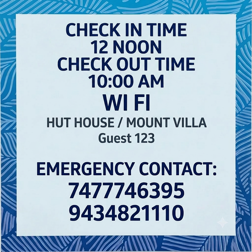 AI Design for aDD CHECK IN TIME 12 NOON BEFORE CHECK OUT TIME