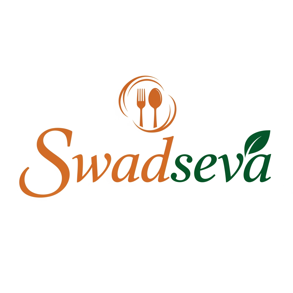 AI Design for create a logo for food website the name of the website is swadseva