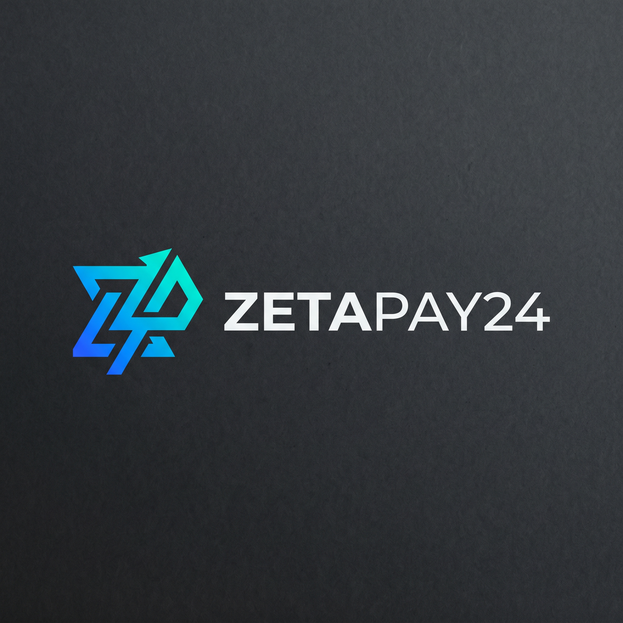 AI Design for A professional and modern logo design for {{asset:zetapay24}}, featuring clean geometric lines and a minimalist aesthetic. The color palette incorporates vibrant tech-forward blues and crisp whites, set against a solid neutral background to emphasize clarity and brand identity.