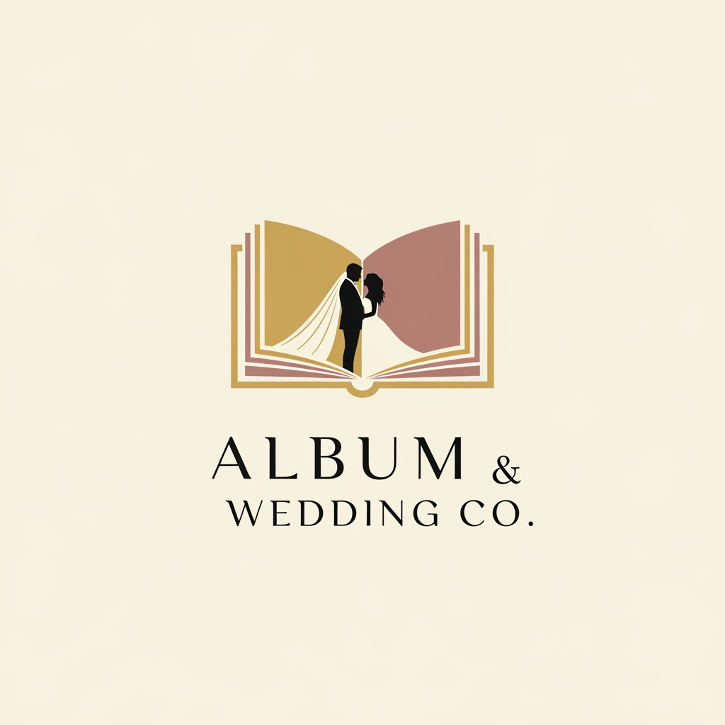 AI Design for ALBUM AND WEDDING COMPANY NAME LOGO