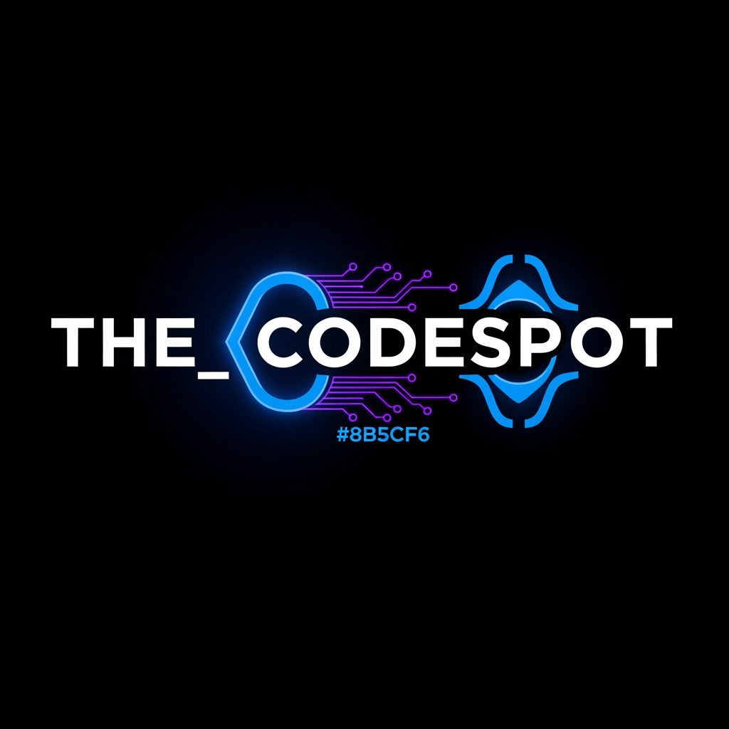 AI Design for Create a premium, modern, and memorable logo for a software development and coding brand called "The_CodeSpot".
The brand focuses on programming tutorials, coding projects, web development, mobile app development, AI projects, software engineering content, and technology education.
Design a unique logo featuring a creative combination of:
Code brackets </>
Curly braces {}
A modern tech-inspired symbol
Clean geometric shapes
Typography:
Bold futuristic font
"The_CodeSpot" prominently displayed
Professional startup-style branding
Color Scheme:
Electric Blue (#00D4FF)
Neon Purple (#8B5CF6)
Dark Black background (#0A0A0A)
White accents
Style:
Minimalist
Modern Technology
Flat Vector Design
Clean and Professional
Suitable for YouTube, Instagram, LinkedIn, Website, and GitHub
Icon Concept:
A glowing code bracket </> integrated into the letter "C" or "S"
Subtle circuit board lines
Modern developer aesthetic
Deliver:
Transparent background
Vector SVG style
Dark and light versions
Social media profile icon
Website header logo
Ultra high resolution 4K
Tagline Ideas
Code • Create • Innovate
Your Ultimate Coding Hub
Where Ideas Become Software
Building the Future with Code
Learn, Build, Deploy