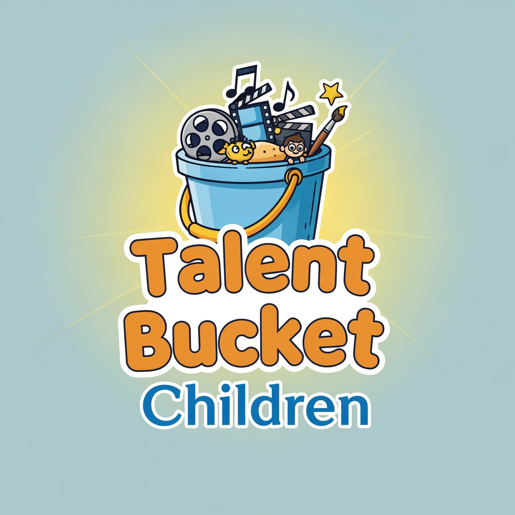 AI Design for HI , i want to create a logo, the name of the brand is Talent Bucket Children, its a production house or in later stage can turn into an ott platform. it is basically a place which has children's content, be it short films or feature films or music or animation but all for children.