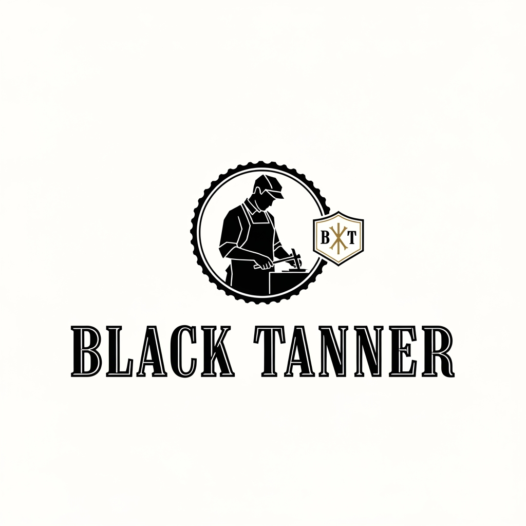 AI Design for Love the direction—"Black Tanner" sounds like a brand with real weight. That mix of old-world heritage and high-end minimalism is a classic for a reason.
Before we dive into the visuals, just a heads-up: I don't have a saved logo or reference for your craftsman yet. We can definitely keep building this out conceptually, or if you want to get specific later, you can add those references to your brand kit or assets.
To capture that "Berluti meets Coach" vibe, here’s how I’d approach the design:
The Emblem: Keep the silhouette of the craftsman strictly geometric. Think clean, negative space—maybe just the outline of his posture and the tool, rather than filling in details. If you use a stamp-style border (like a circle or shield), it’ll immediately feel more "heritage."
The Wordmark: Since you’re going for a bold serif, look for high-contrast fonts (thick and thin lines). A "Didone" style font (like Bodoni or similar) would lean into that high-fashion luxury feel, while a slab-serif would lean into the "rugged craftsman" aesthetic.
The Monogram: Instead of a complex lockup, try interlocking the "B" and "T" inside a small, subtle crest on the side, or use a customized ligature where the crossbar of the 'T' extends over the 'B'.
If you're ready to try generating some visual options, head over to the prompt bar. If you want me to help you tighten up the prompt for that, just say the word! Want to refine the typography style or the emblem shape first?