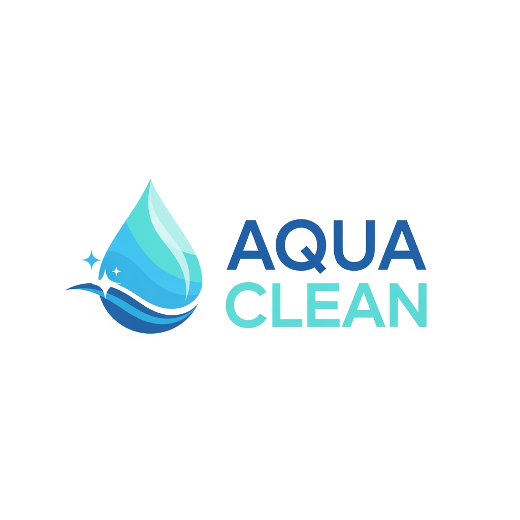 AI Design for for my bussiness Aqua Clean i want to create a logo it is a Cleaning products manufactring firm