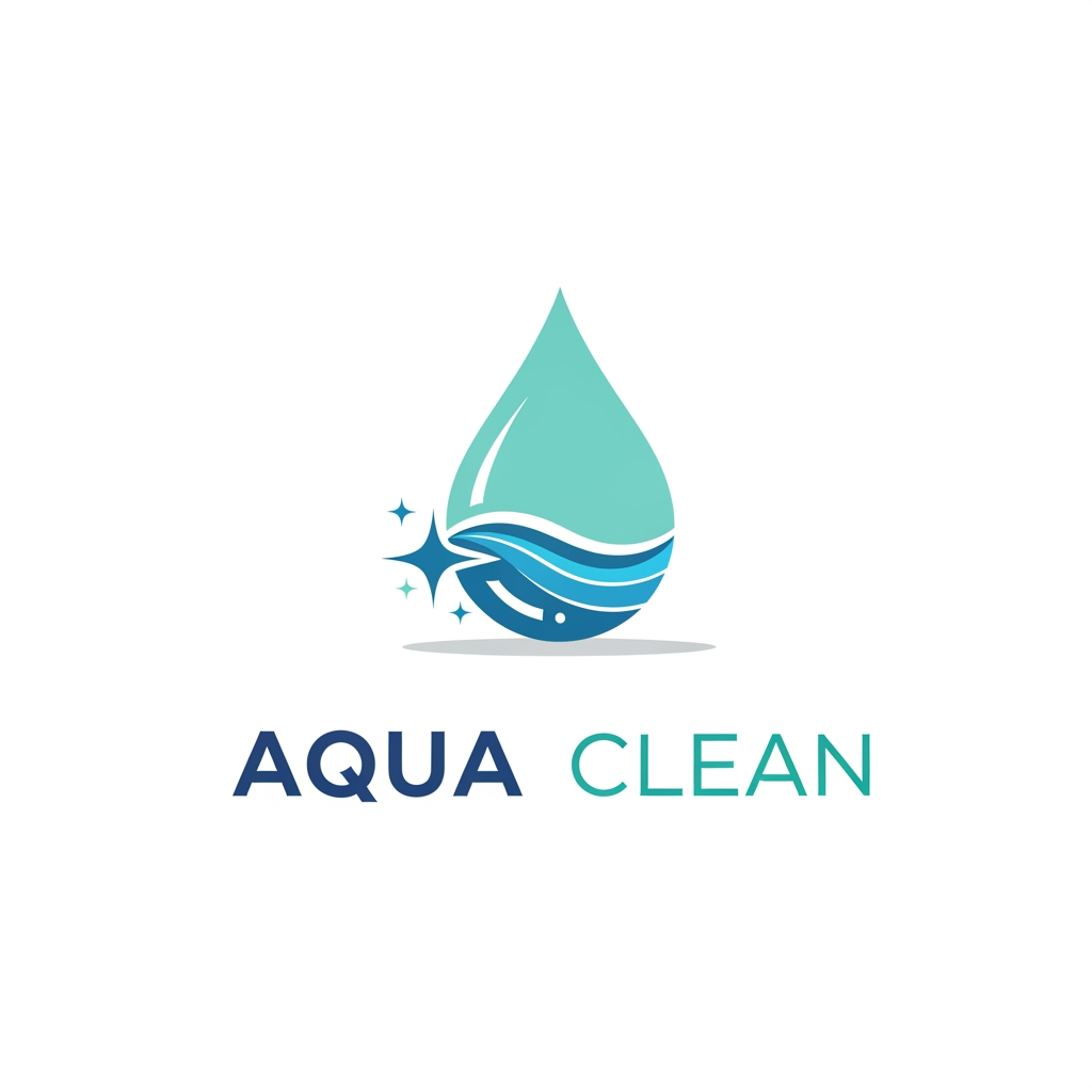 AI Design for for my bussiness Aqua Clean i want to create a logo it is a Cleaning products manufactring firm