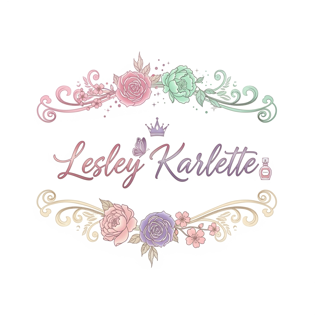 AI Design for (Lesleykarlette) give me logo size 1080/1080 girly feels