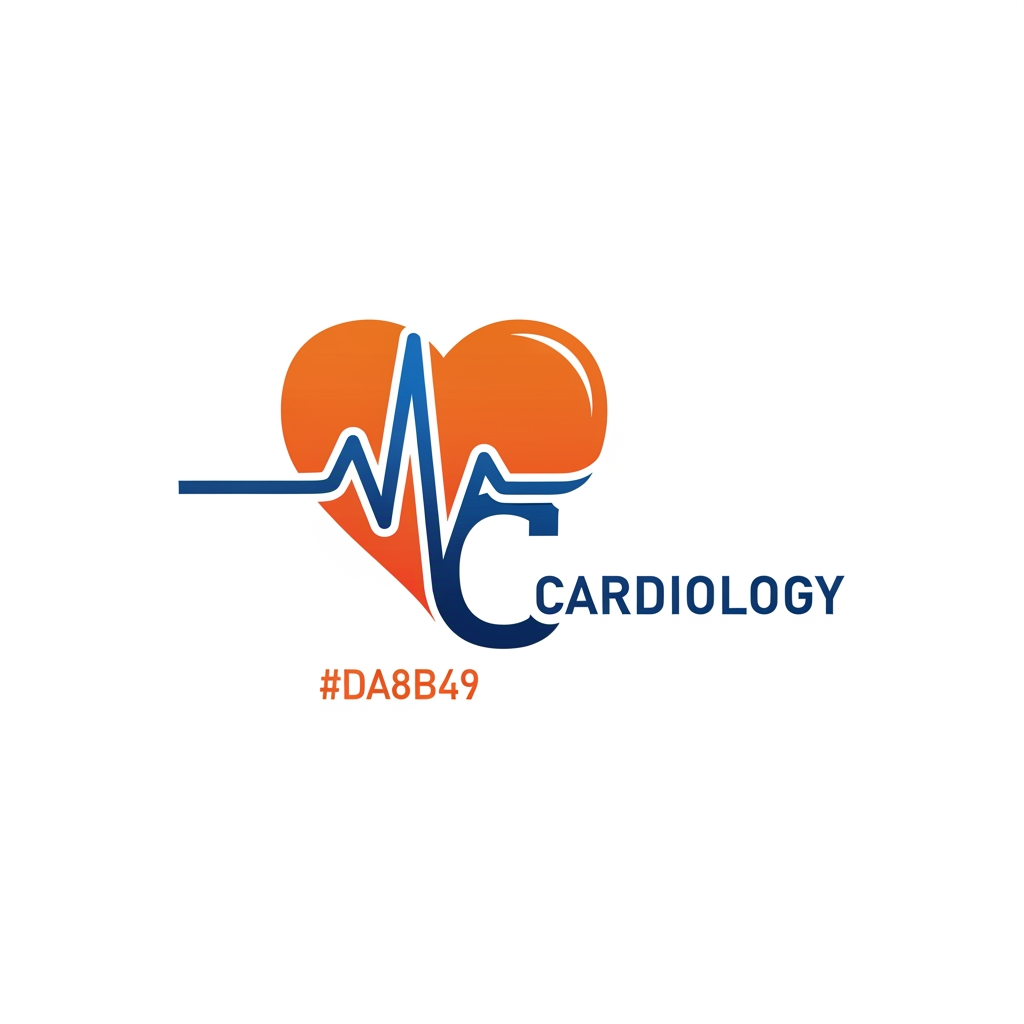 AI Design for I want cardiologist related logo use this color code #DA8B49 more creative and innovation use 1 combination color additionally pls give more option