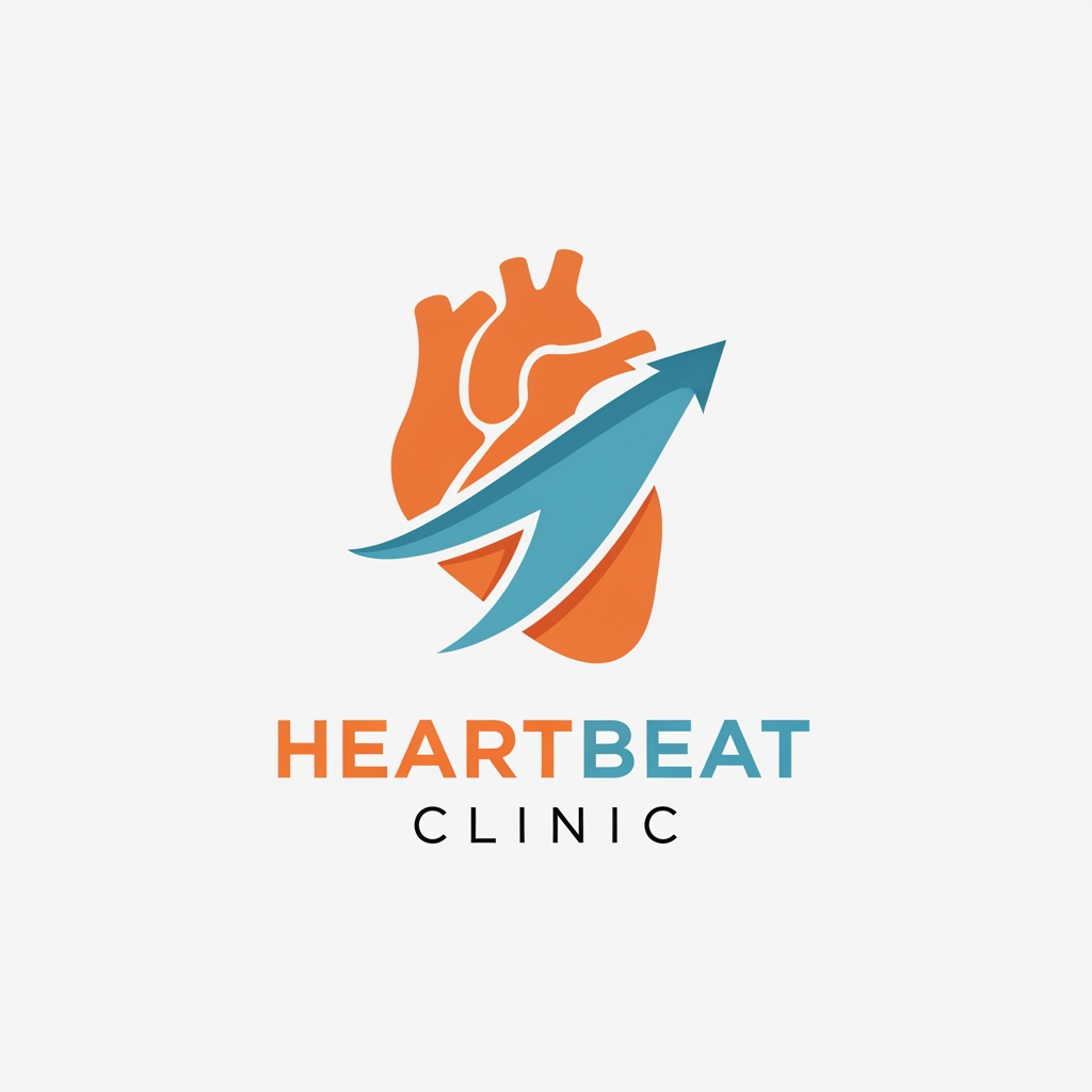 AI Design for I want cardiologist related logo use this color code #DA8B49 more creative and innovation use 1 combination color additionally