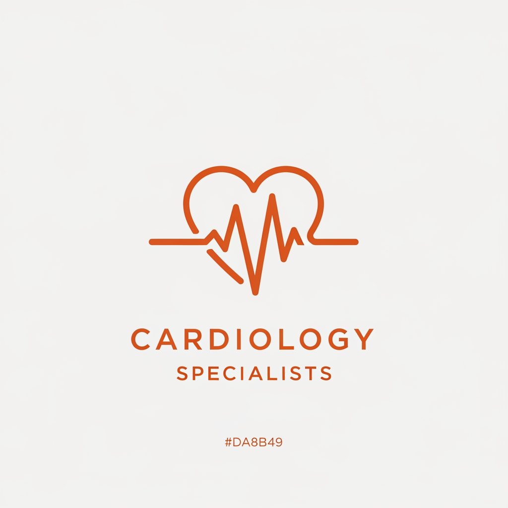 AI Design for I want cardiologist related logo use this color code #DA8B49