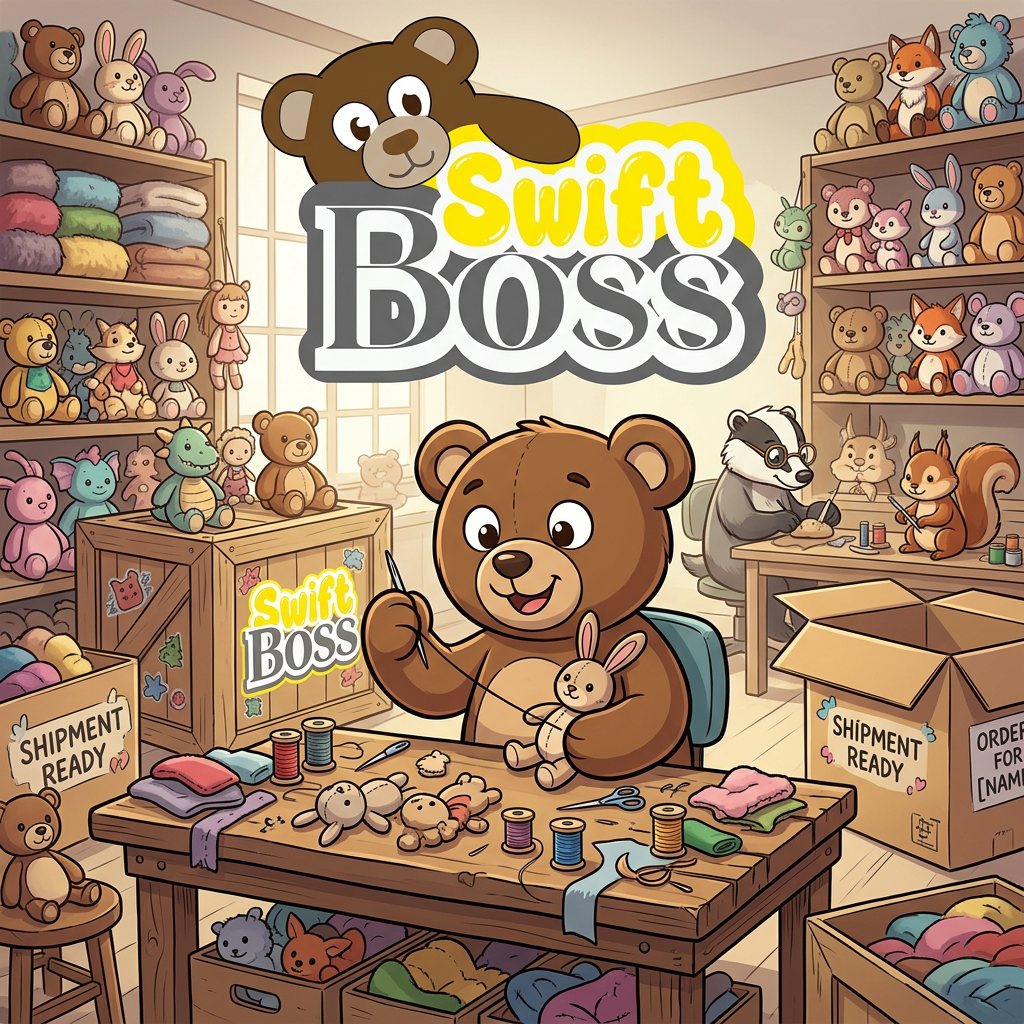 AI Design for this logo is for stuffed toy shop