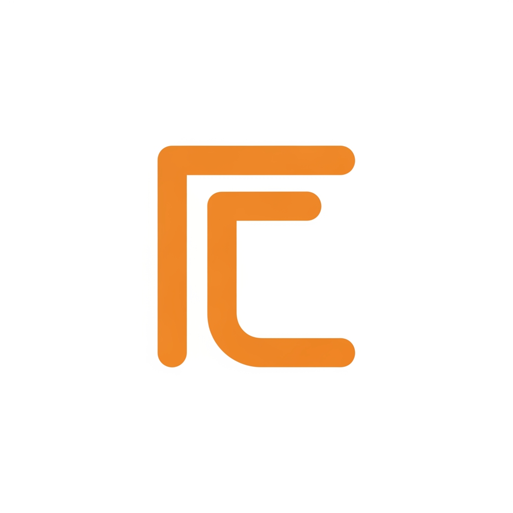 AI Design for just two vertical parllel line with share corner's give a claude logo orange color