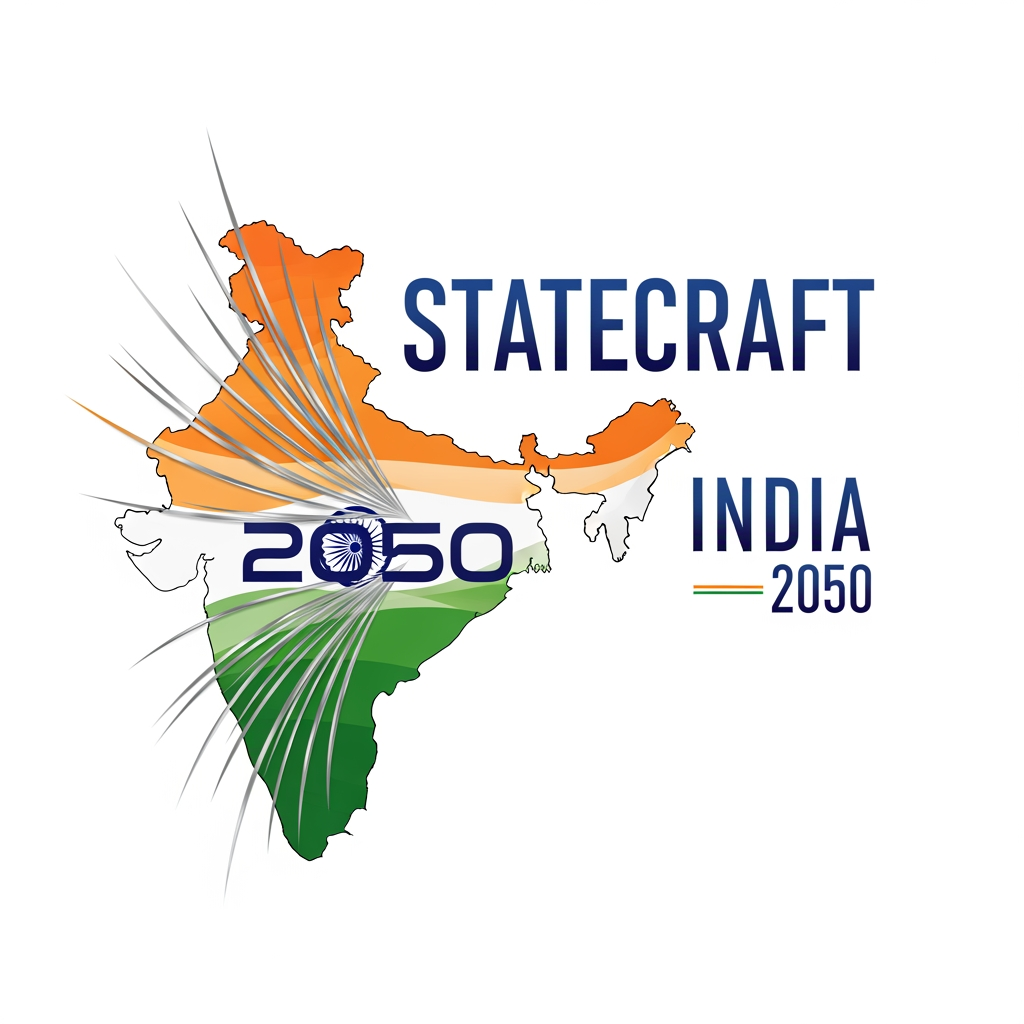 AI Design for Statecraft: India 2050 is an immersive strategy simulation where participants represent Indian states and shape their growth through decades of change. Teams must manage resources, drive development, adapt to national challenges, negotiate alliances, and make critical decisions that impact their state's future. Combining leadership, innovation, and strategic thinking, the event culminates in a vision presentation where teams showcase their journey toward building a prosperous and sustainable India by 2050.
need a logo
