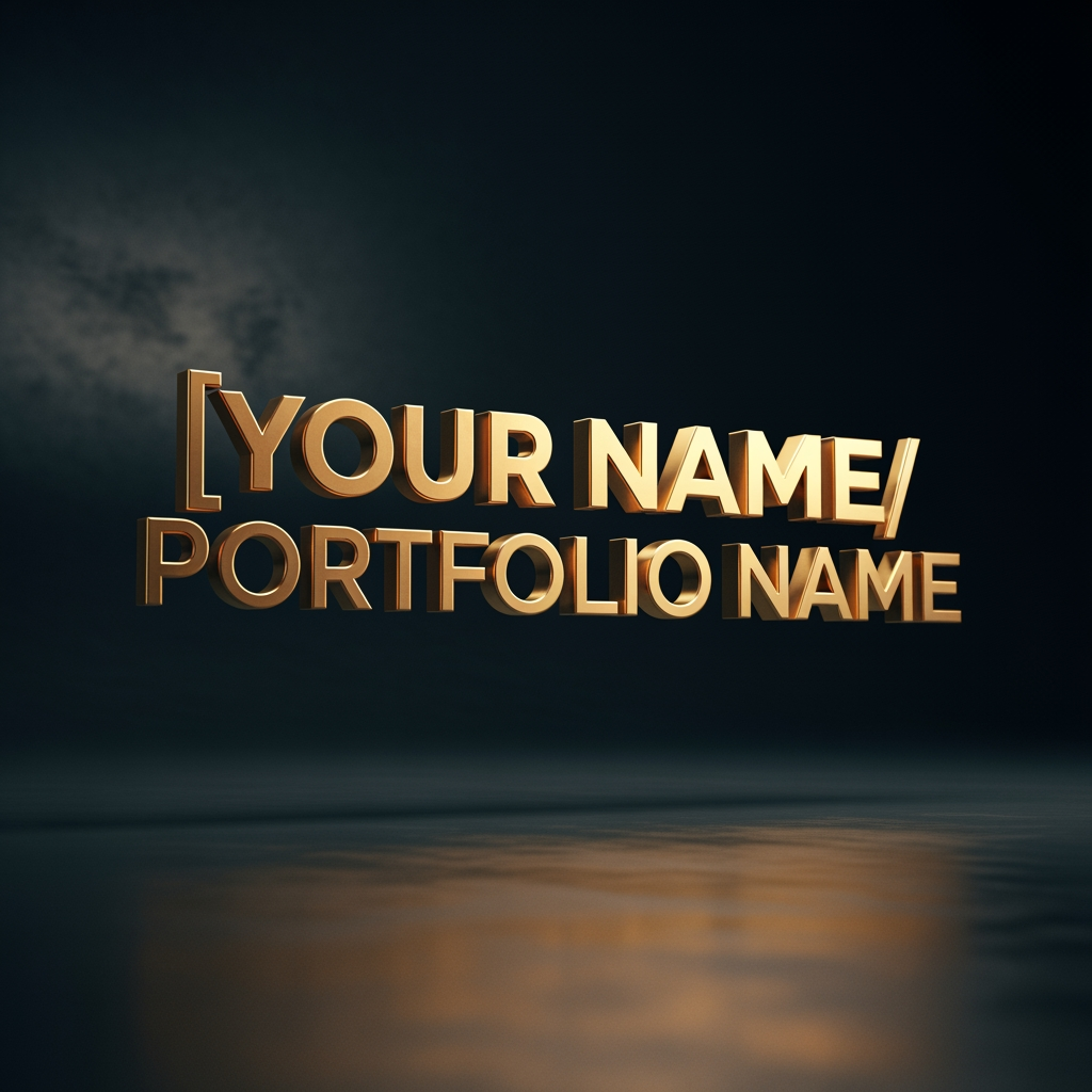 AI Design for i want to make my name logo for my digital marketing portfolio. Something feels rich, premium luxury and professional
