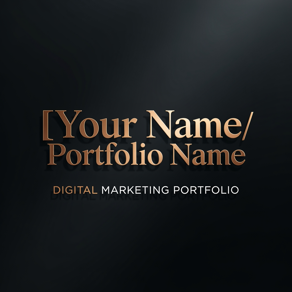 AI Design for i want to make my name logo for my digital marketing portfolio. Something feels rich, premium luxury and professional