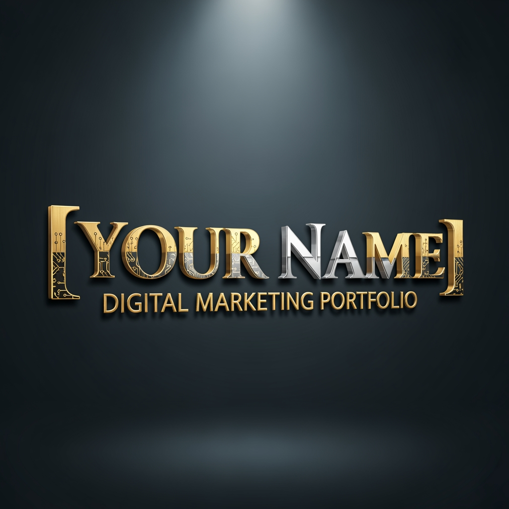AI Design for i want to make my name logo for my digital marketing portfolio. Something feels rich, premium luxury and professional