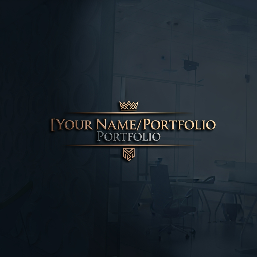 AI Design for i want to make my name logo for my digital marketing portfolio. Something feels rich, premium luxury and professional