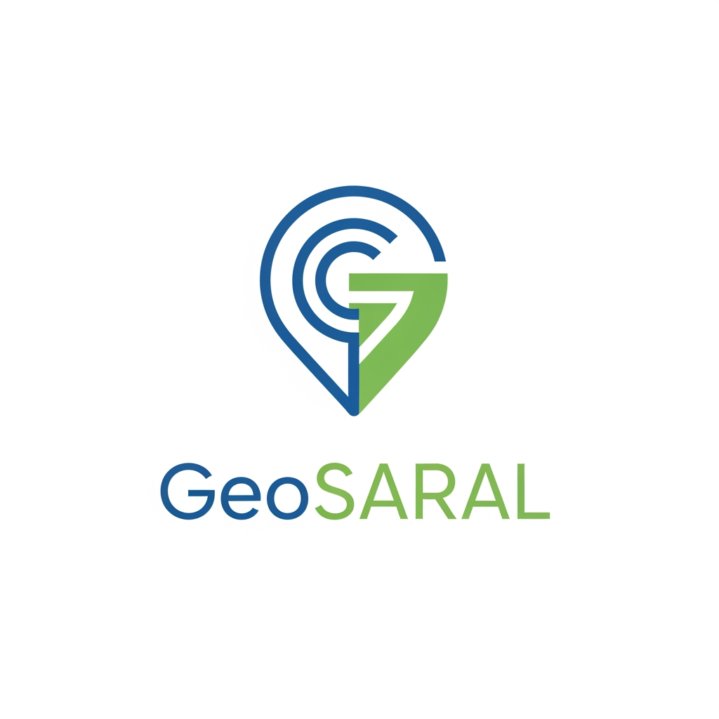 AI Design for help me brainstorm some logo concepts for a software application named GeoSARAL which is a GIS mapping application to be used on desktop. Want it to be symbol and word mark based, minimalistic, abstract