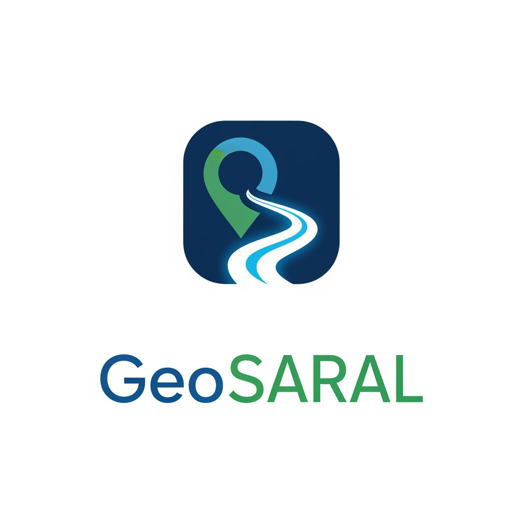 AI Design for help me brainstorm some logo concepts for a software application named GeoSARAL which is a GIS mapping application to be used on desktop. Want it to be symbol and word mark based, minimalistic, abstract