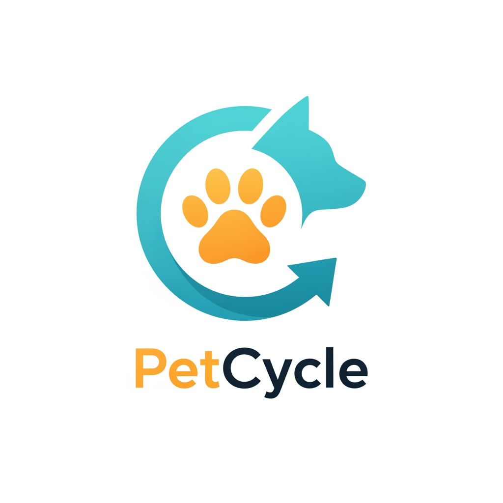 AI Design for i want to make a logo for PetCycle, it is a pet health tracking app