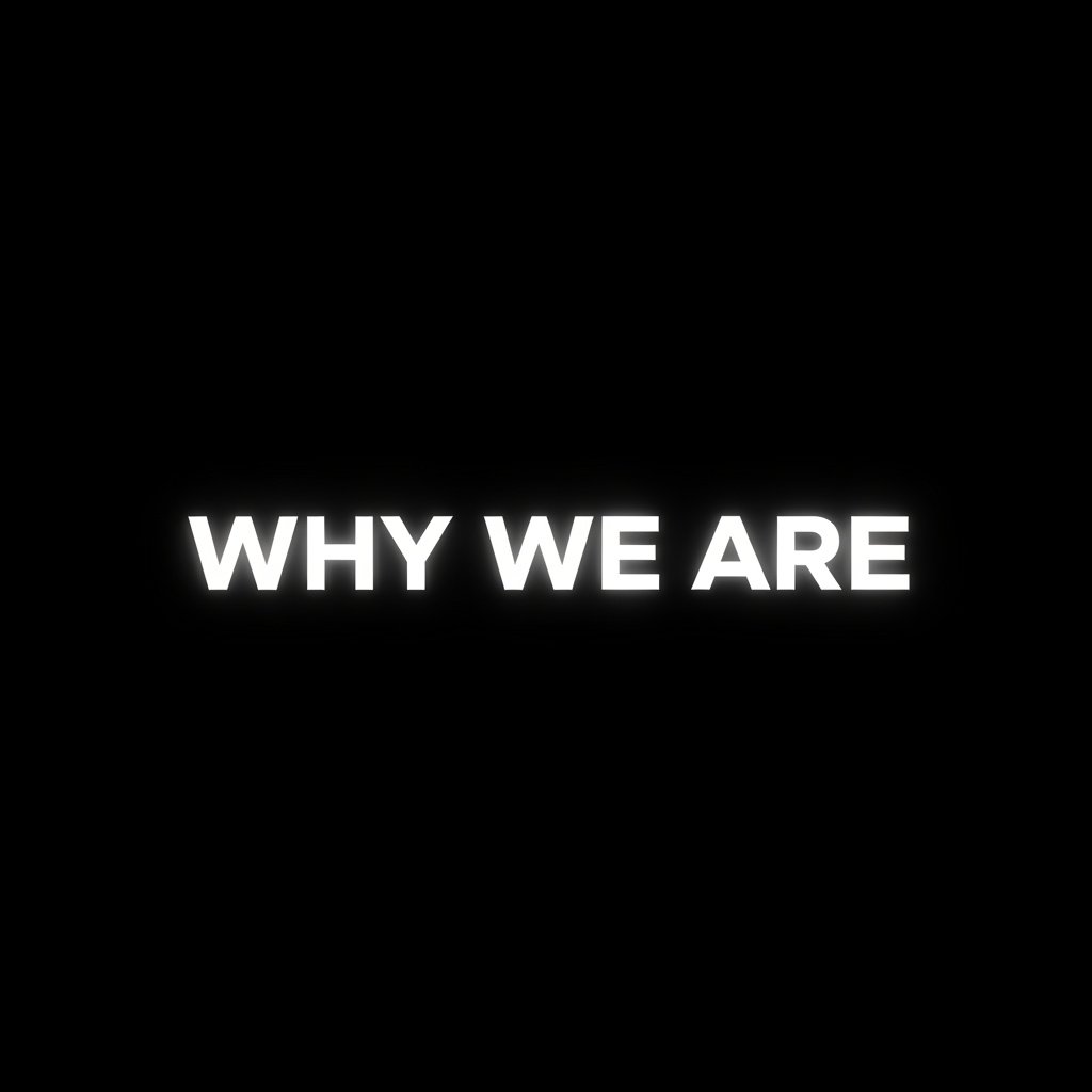 AI Design for A text why we are with black backround