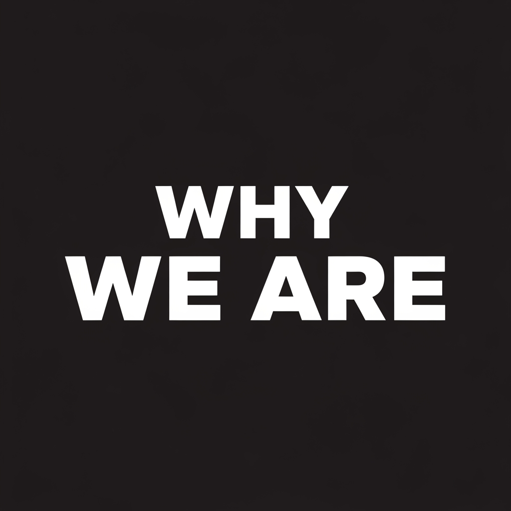 AI Design for A text why we are with black backround