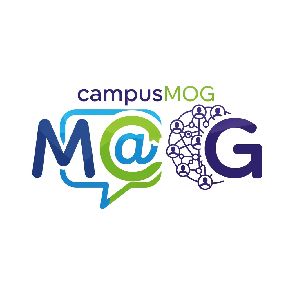 AI Design for i want a logo for my web/app called campusMOG
its a college app in which student do confessions , make their profiles , comment and likes to each others