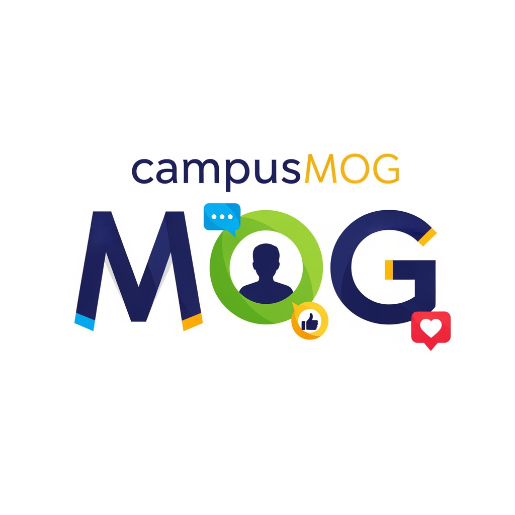 AI Design for i want a logo for my web/app called campusMOG
its a college app in which student do confessions , make their profiles , comment and likes to each others