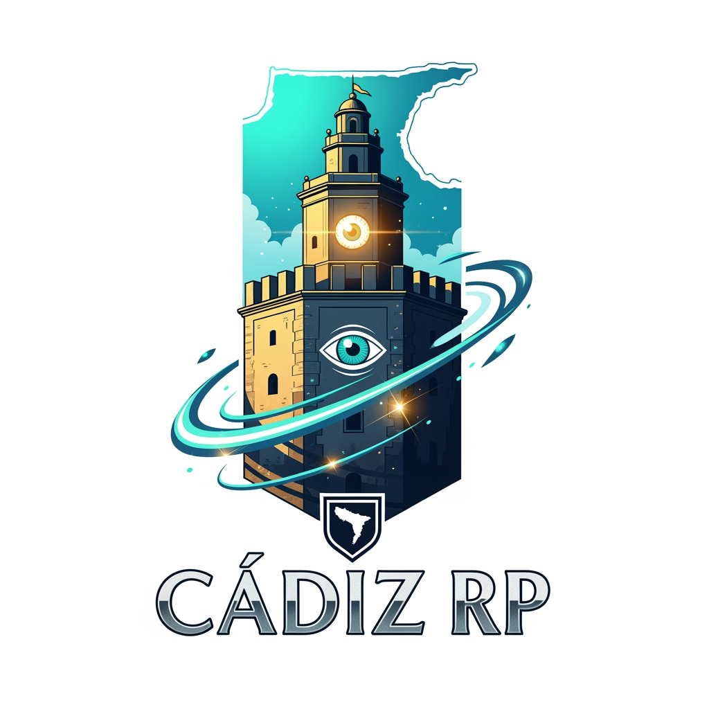 AI Design for Crea un logo de roleplay de Cádiz RP que sea llamativo que salga cosas guaas asin
