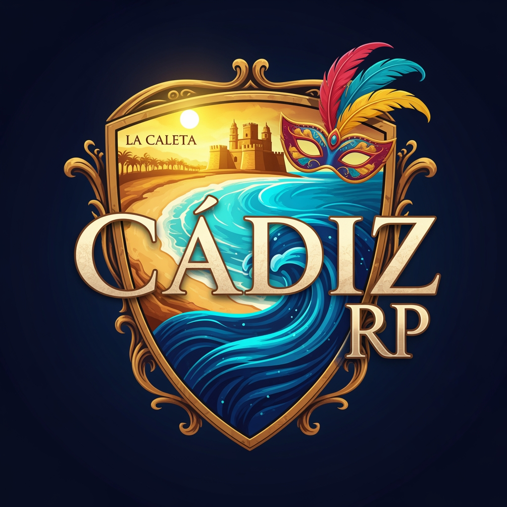 AI Design for Crea un logo de roleplay de Cádiz RP que sea llamativo que salga cosas guaas asin