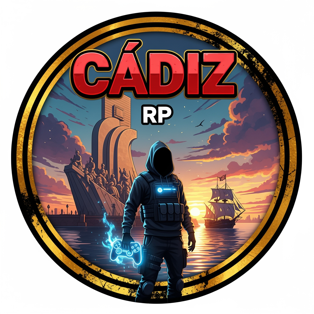 AI Design for Crea un logo de roleplay de Cádiz RP que sea llamativo que salga cosas guaas asin
