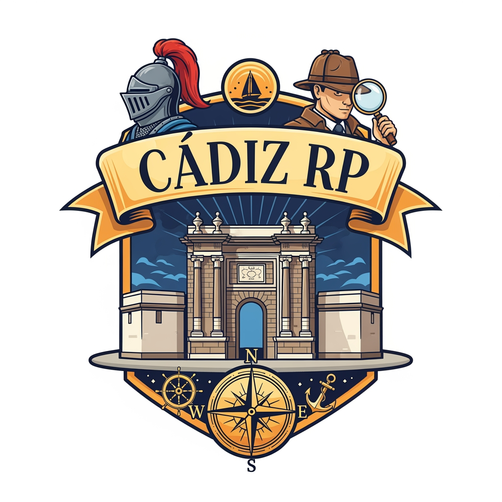 AI Design for Crea un logo de roleplay de Cádiz RP que sea llamativo que salga cosas guaas asin