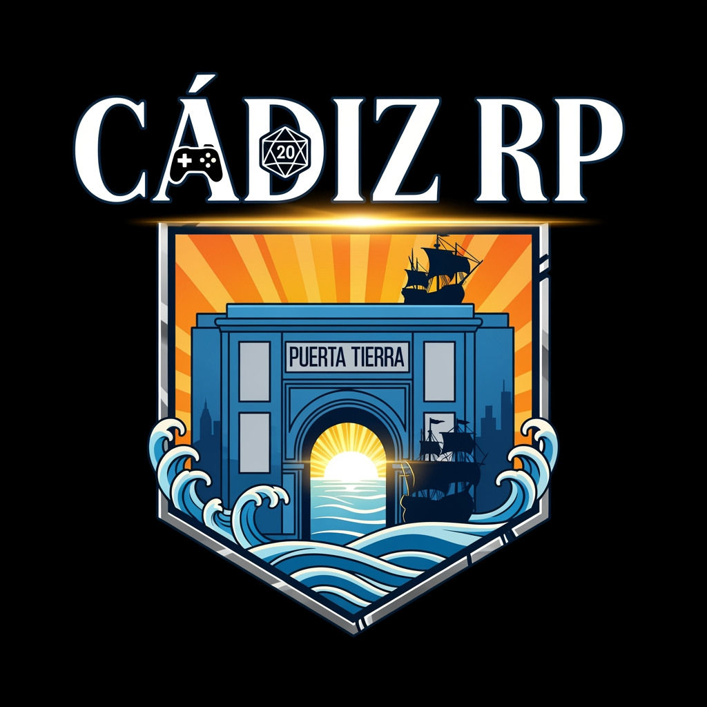 AI Design for Crea un logo de roleplay de Cádiz RP que sea llamativo que salga cosas guaas asin