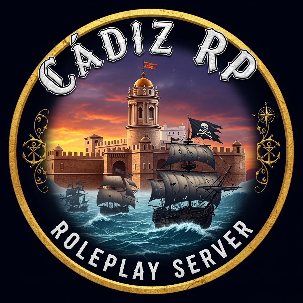 AI Design for Crea un logo de roleplay de Cádiz RP que sea llamativo que salga cosas guaas asin