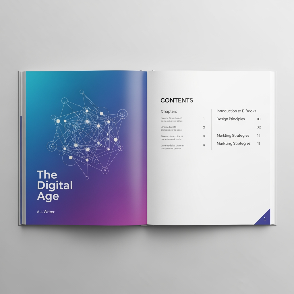 AI Design for give me a e book timplate