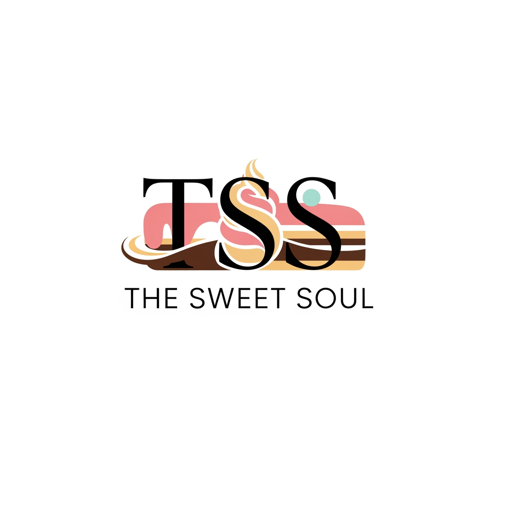 AI Design for Brand Name : THE SWEET SOUL. The logo needs to morden. we are selling cakes, pastries, donuts and brownies. want a brand logo. make a logo with the letters TSS. Something more