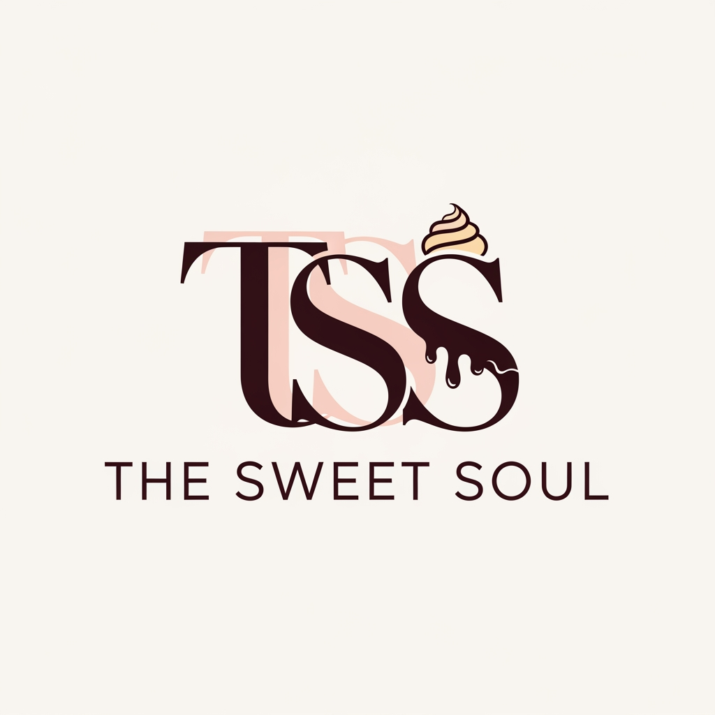 AI Design for Brand Name : THE SWEET SOUL. The logo needs to morden. we are selling cakes, pastries, donuts and brownies. want a brand logo. make a logo with the letters TSS. Something more