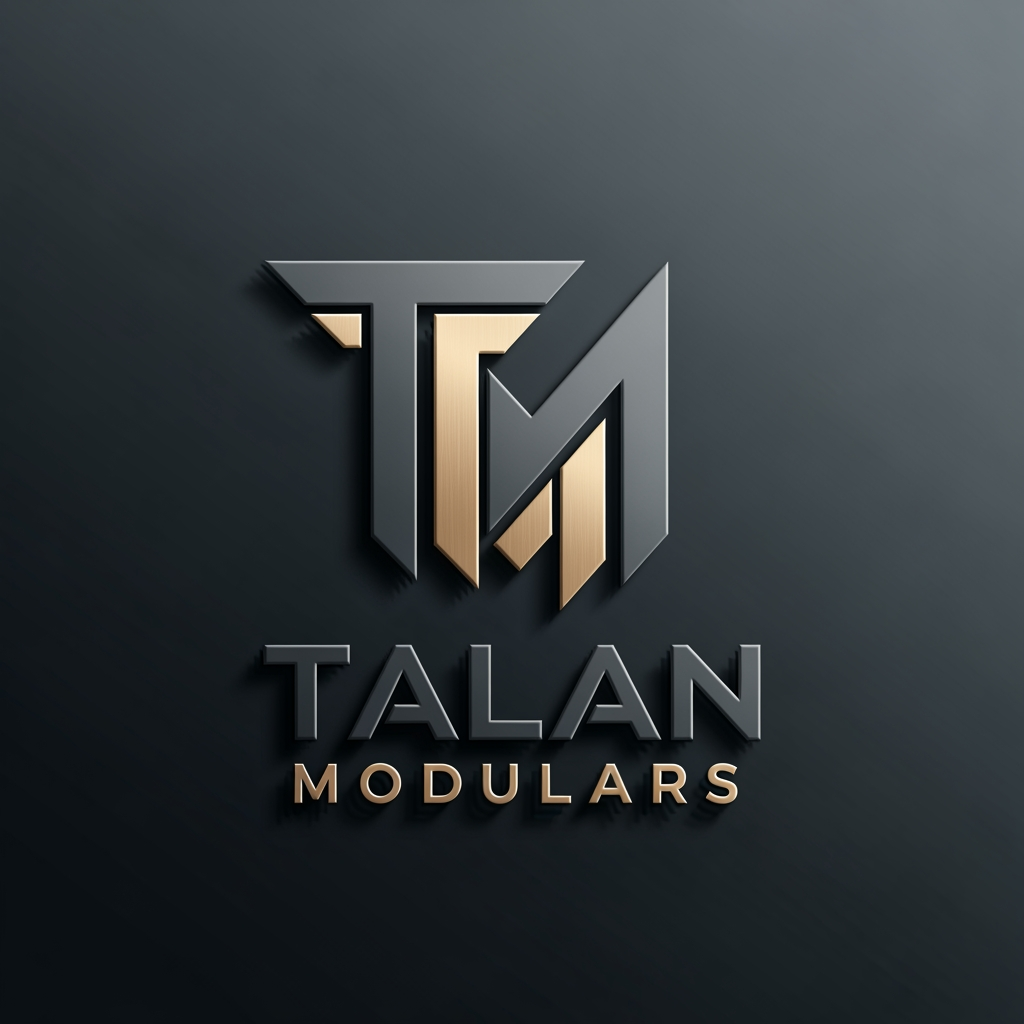 AI Design for Create a world-class logo for **"Talan Modulars"**, a premium modular furniture and interior manufacturing company with its own production facility. The logo should reflect the design standards of **2026**: minimal, intelligent, timeless, and instantly recognizable, avoiding outdated effects or overly decorative styling.
The primary focus must be a **custom "TM" monogram** that serves as the core brand identity. Design the monogram using strong geometric forms, architectural balance, and purposeful negative space so that it can function independently as an iconic brand mark. The "TM" should subtly suggest modular construction, precision manufacturing, cabinetry, panel systems, or interior layouts through abstract interlocking shapes rather than literal furniture illustrations.
Adopt a **modern luxury aesthetic** inspired by premium architecture and contemporary industrial design. The logo should communicate craftsmanship, innovation, reliability, and sophistication with a clean, confident appearance suitable for a high-end manufacturing brand.
Use a refined color palette consisting of:
* Matte Charcoal Grey as the dominant base.
* Brushed or satin Champagne Gold as a premium accent.
* Metallic finishes should be understated and elegant, never flashy or mirror-like.
Typography should use a bold, custom-feeling geometric sans-serif with exceptional kerning and alignment. The wordmark **"Talan Modulars"** and the monogram should feel like one cohesive visual system, with balanced proportions and a strong sense of hierarchy.
The presentation should feature **subtle premium 3D depth**, soft studio lighting, realistic material textures, gentle reflections, and clean shadowing. Avoid exaggerated bevels, heavy embossing, glowing effects, or excessive gradients. The result should feel sophisticated and contemporary rather than ornamental.
Compose the design on a dark charcoal or black gradient background that enhances contrast while keeping attention on the logo itself. Ensure the composition is centered, spacious, and visually balanced.
The logo must also be practical for real-world use:
* Scalable from app icons to large storefront signage.
* Instantly recognizable in monochrome.
* Suitable for laser engraving, embossing, packaging, print, and digital branding.
* Memorable with a simple silhouette and distinctive geometry.
Avoid generic construction symbols, roofs, houses, tools, chairs, sofas, realistic wardrobes, clip-art elements, excessive detail, or visual clutter. Prioritize simplicity, originality, precision, and longevity so the identity remains modern for years to come.
Deliver an ultra-high-resolution, 4K-quality premium brand presentation with razor-sharp details, showcasing a distinctive, future-ready logo that could stand alongside leading global luxury design and manufacturing brands.