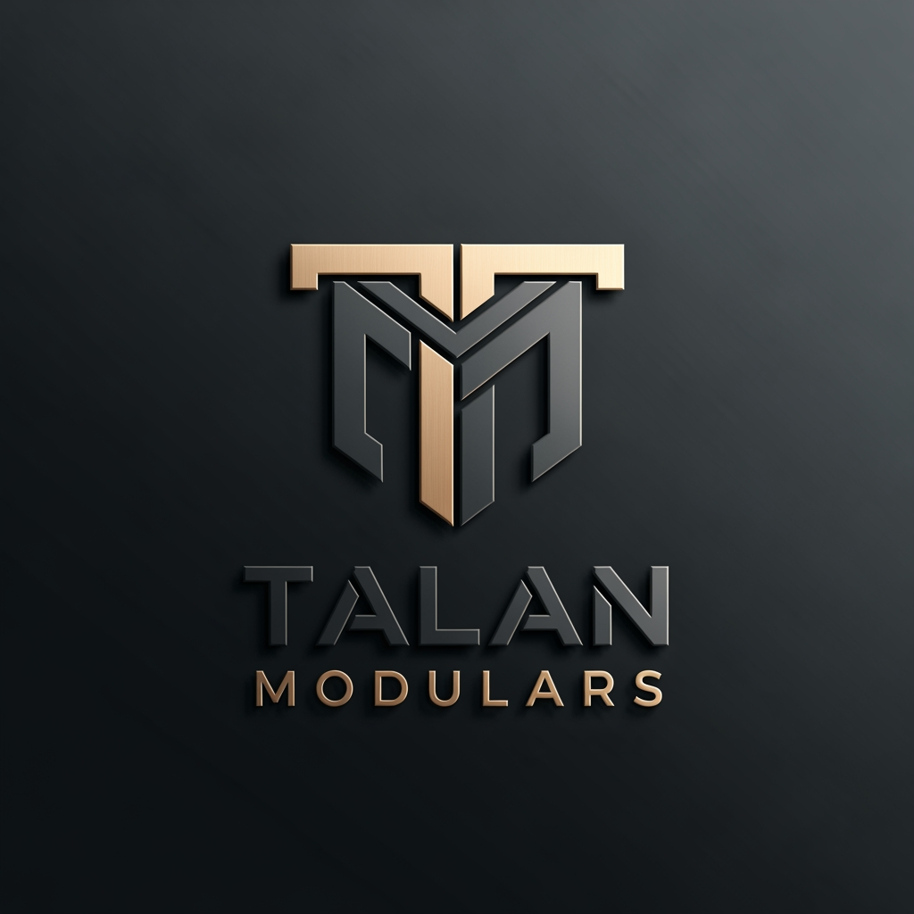AI Design for Create a world-class logo for **"Talan Modulars"**, a premium modular furniture and interior manufacturing company with its own production facility. The logo should reflect the design standards of **2026**: minimal, intelligent, timeless, and instantly recognizable, avoiding outdated effects or overly decorative styling.
The primary focus must be a **custom "TM" monogram** that serves as the core brand identity. Design the monogram using strong geometric forms, architectural balance, and purposeful negative space so that it can function independently as an iconic brand mark. The "TM" should subtly suggest modular construction, precision manufacturing, cabinetry, panel systems, or interior layouts through abstract interlocking shapes rather than literal furniture illustrations.
Adopt a **modern luxury aesthetic** inspired by premium architecture and contemporary industrial design. The logo should communicate craftsmanship, innovation, reliability, and sophistication with a clean, confident appearance suitable for a high-end manufacturing brand.
Use a refined color palette consisting of:
* Matte Charcoal Grey as the dominant base.
* Brushed or satin Champagne Gold as a premium accent.
* Metallic finishes should be understated and elegant, never flashy or mirror-like.
Typography should use a bold, custom-feeling geometric sans-serif with exceptional kerning and alignment. The wordmark **"Talan Modulars"** and the monogram should feel like one cohesive visual system, with balanced proportions and a strong sense of hierarchy.
The presentation should feature **subtle premium 3D depth**, soft studio lighting, realistic material textures, gentle reflections, and clean shadowing. Avoid exaggerated bevels, heavy embossing, glowing effects, or excessive gradients. The result should feel sophisticated and contemporary rather than ornamental.
Compose the design on a dark charcoal or black gradient background that enhances contrast while keeping attention on the logo itself. Ensure the composition is centered, spacious, and visually balanced.
The logo must also be practical for real-world use:
* Scalable from app icons to large storefront signage.
* Instantly recognizable in monochrome.
* Suitable for laser engraving, embossing, packaging, print, and digital branding.
* Memorable with a simple silhouette and distinctive geometry.
Avoid generic construction symbols, roofs, houses, tools, chairs, sofas, realistic wardrobes, clip-art elements, excessive detail, or visual clutter. Prioritize simplicity, originality, precision, and longevity so the identity remains modern for years to come.
Deliver an ultra-high-resolution, 4K-quality premium brand presentation with razor-sharp details, showcasing a distinctive, future-ready logo that could stand alongside leading global luxury design and manufacturing brands.